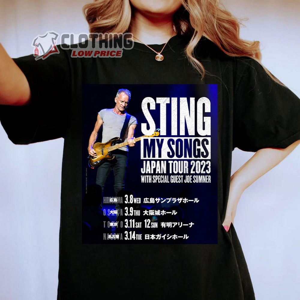 Sting My Songs Japan Tour 2023 With Joe Summer Merch, Sting Album