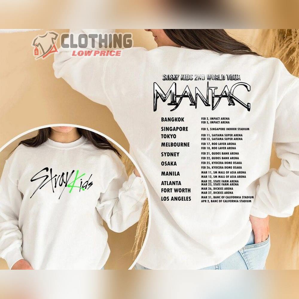 Stray Kids Maniac World Tour 2023 Unisex T-Shirt, Stray Kids Maniac Tour Unisex Shirt, Stray Kids North America Merch, Stray Kids Hoodie