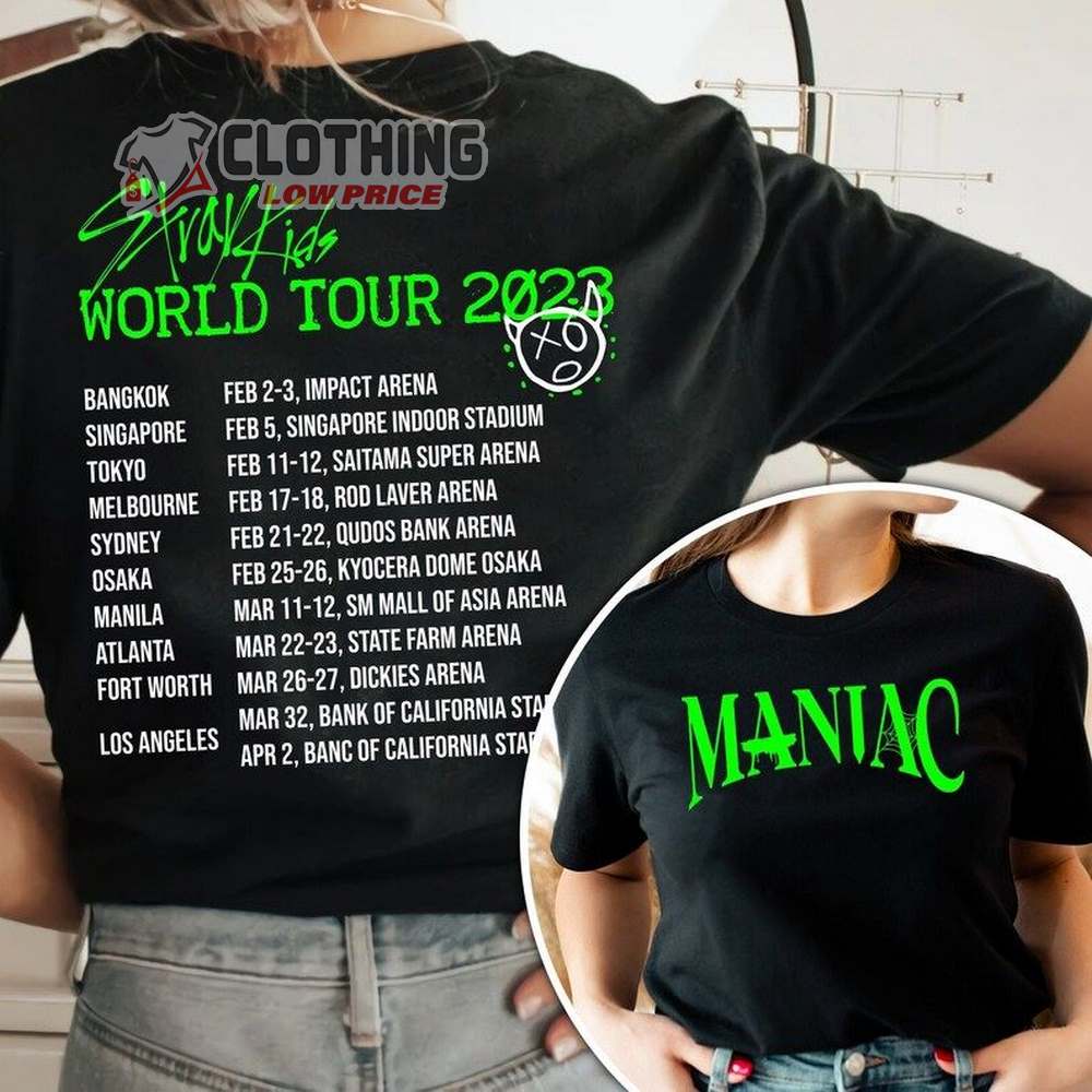 Stray Kids Tour Dates 2023 T-Shirt, Stray Kids Maniac Tour Setlist 2023 Shirt, Stray Kids New Album Sweatshirt, Stray Kids Unisex Shirt