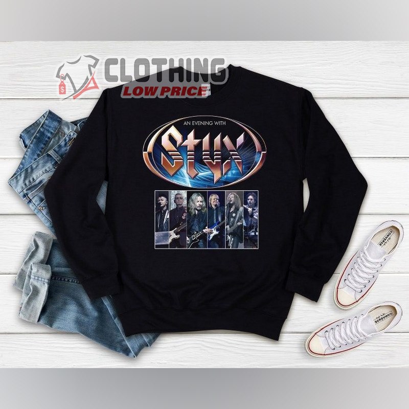 Styx 2023 Tour Dates Merch, Styx Reo Speedwagon Loverboy Tour Tee, Styx Concert 2023 Setlist Sweater Shirt