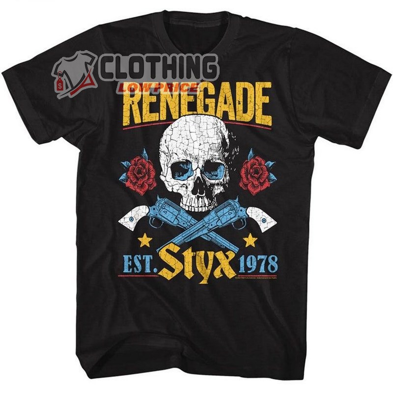 Styx Renegade Rock And Roll 1978 Tour Merch, Styx Concert Setlist 2023 Sweater Shirt