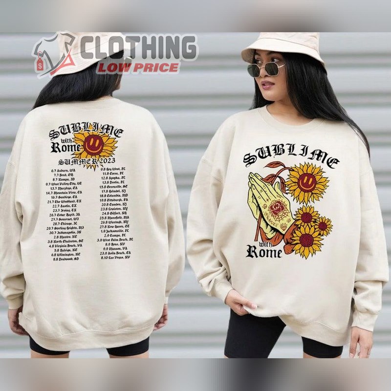 Sublime With Rome Us Summer Tour 2023 T- Shirt, Sublime With Rome Tour 2023 Merch, Sublime With Rome Setlist 2023 Sweatshirt