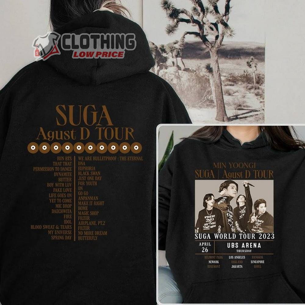 Suga Agust D Tour 2023 Unisex Shirt, Agust D World Tour Shirt, Customize Suga Tour Merch, Agust D Merch