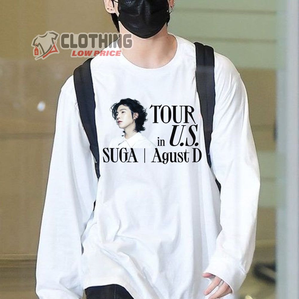 Suga Agust D Tour In US Merch, Suga On Tour 2023 Shirt, Min Yoongi Long Sleeve