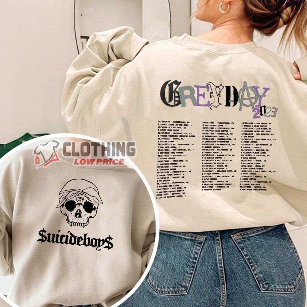 Suicideboys Tour Dates 2023 Merch, Suicideboys G59 Skull Shirt, Suicideboys Grey Day Tour Dates 2023 T-Shirt