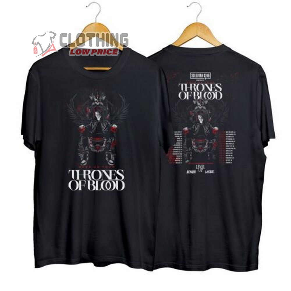 Sullivan King Thrones Of Blood Tour 2023 Merch, Sullivan King Thrones Of Blood Fan Shirt, Sullivan King Thrones Of Blood Us Tour Dates 2023 T-Shirt