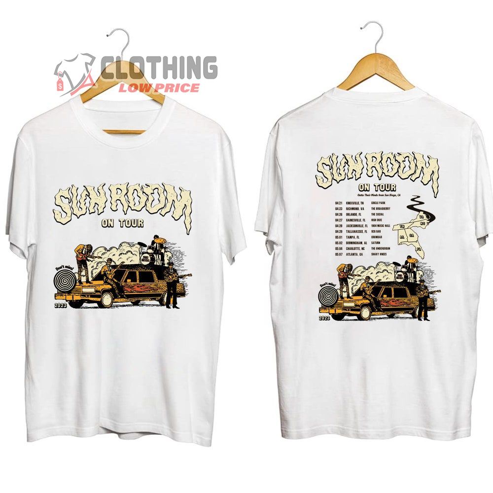 Sun Room Band 2023 Tour Dates Merch, Sun Room On Tour Shirt, Sun Room Band US Tour Dates Tee, Sun Room Band 2023 Concert T-Shirt