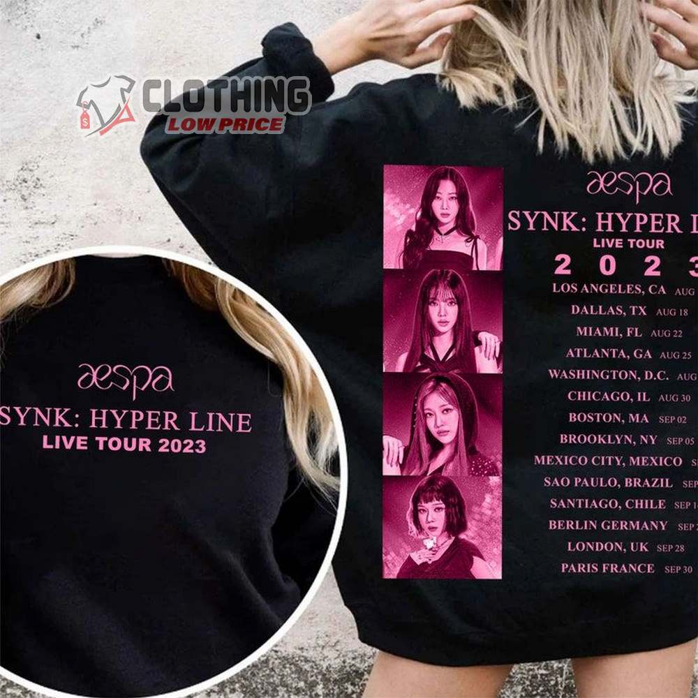 Synk Hyper Line Aespa Live Tour Sweatshirt, Aespa Savage World Tour Merch