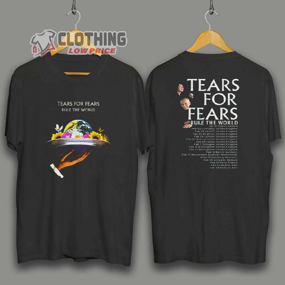 Tears For Fears 2022 Rule The World Tour Merch, Tears For Fears Tour 2023 T-Shirt