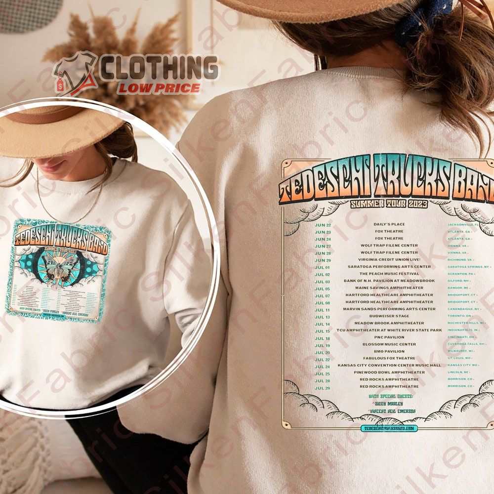 Tedeschi Trucks Band Summer Tour 2023 Merch, Blues Rock Music Shirt Tedeschi Trucks World Tour 2023 Setlist T-Shirt