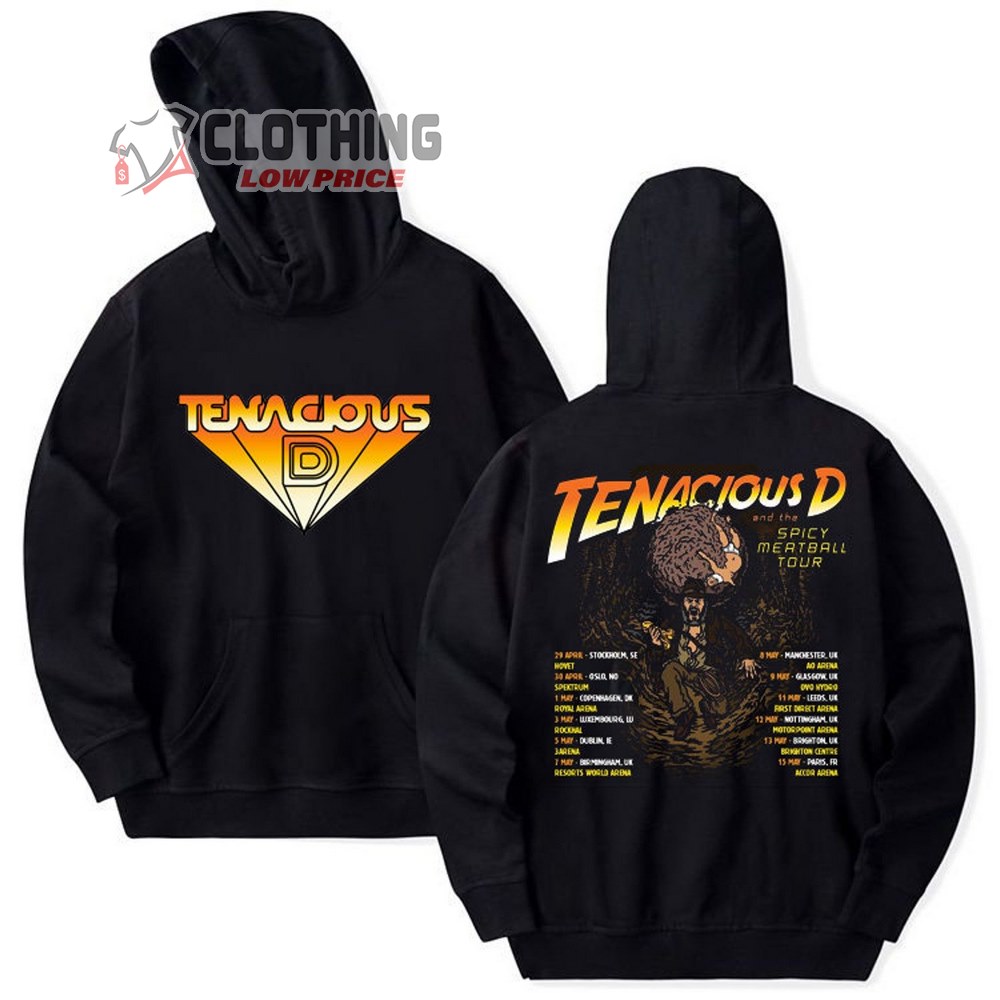 Tenacious D And Spicy Meatball Tour 2024 Merch, Tenacious D UK Tour 2024 Shirt, The Spicy Meatball Tour Hoodie