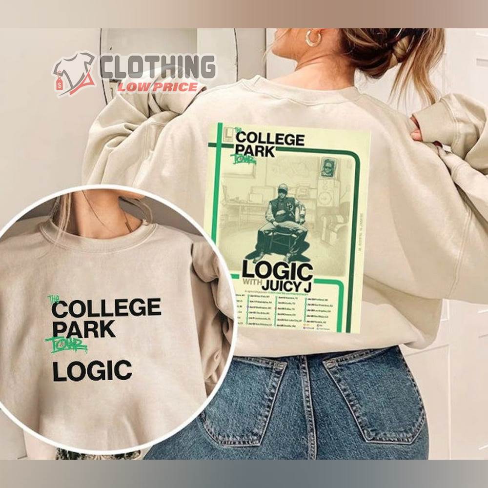 The College Park Tour Logic 2023 Merch, The College Park Tour 2023 Shirt, Logic With Juicy J And Special Guest T-Shirt