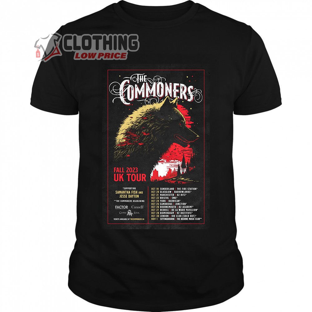 The Commoners Fall 2023 UK Tour Merch, The Commoners Devil Teasin' Me Fall 2023 UK Tour Shirt, The Commoners Album T-Shirt