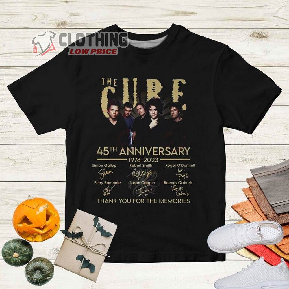 The Cure 45Th Anniversary 1987 - 2023 Shirt, The Cure Band Unisex T-Shirt, The Cure Band Merch