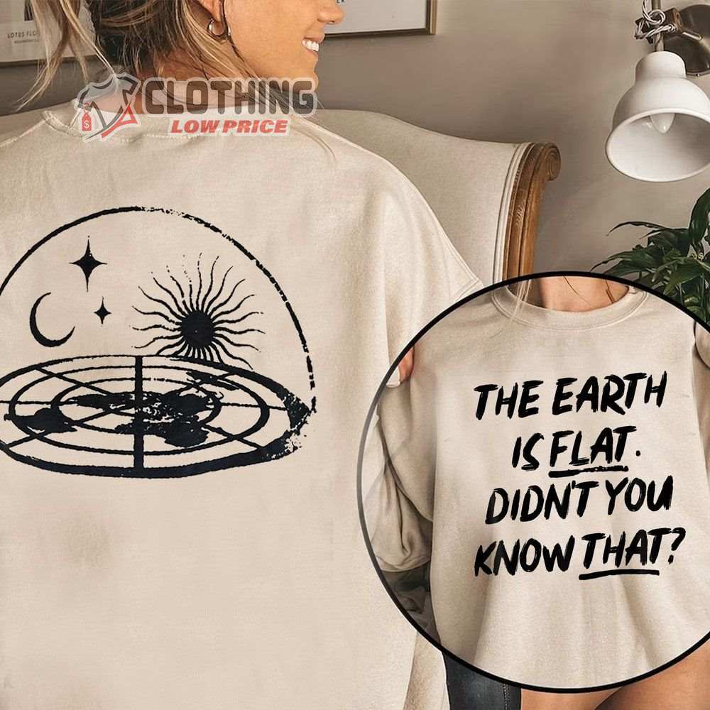 The Earth Is Flat Didn'T You Know That Merch, Suga Agust D Yoongi A Solo World Tour 2023 T-Shirt