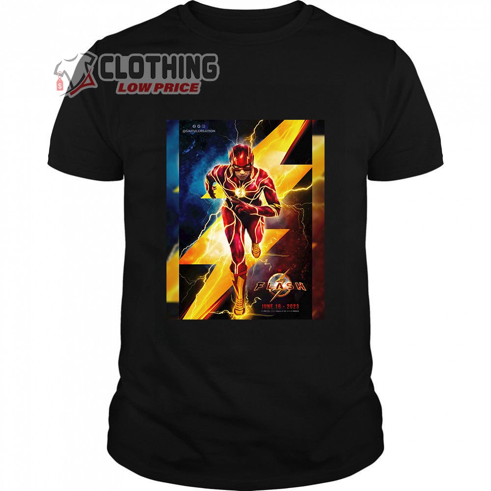 The Flash 2023 Movie The Batman DC Comic Hero Merch, The Flash Movie Shirt, The Flash 2023 T-Shirt