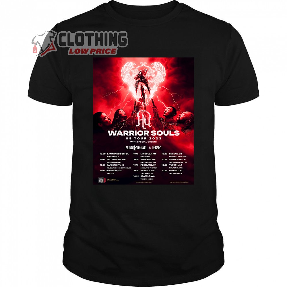 The HU Warrior Souls US Tour 2023 Merch, The HU 2023 Warrior Souls Tour Dates Shirt, The HU Get Animated For Sell The World Warrior Souls US Tour 2023 T-shirt