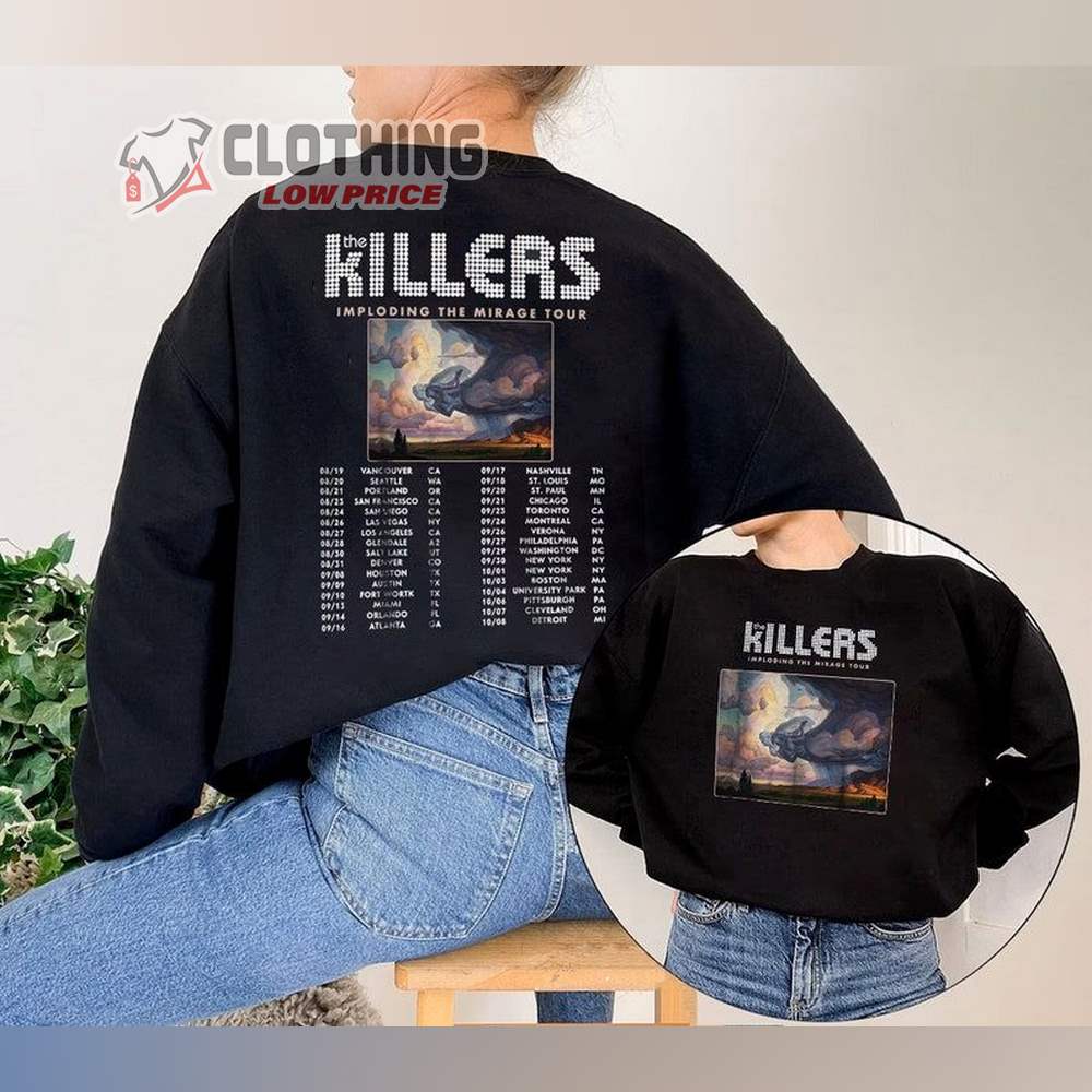 The Killers Set List Merch The Imploding The Mirage Tour 2022 Dates T-Shirt