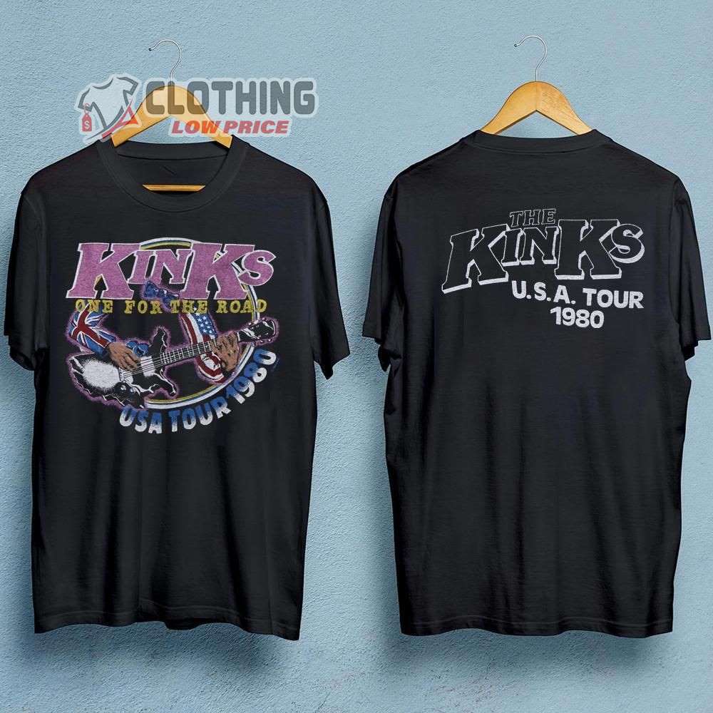 The Kinks USA Tour 1980 Merch, The Kinks List Songs T-Shirt