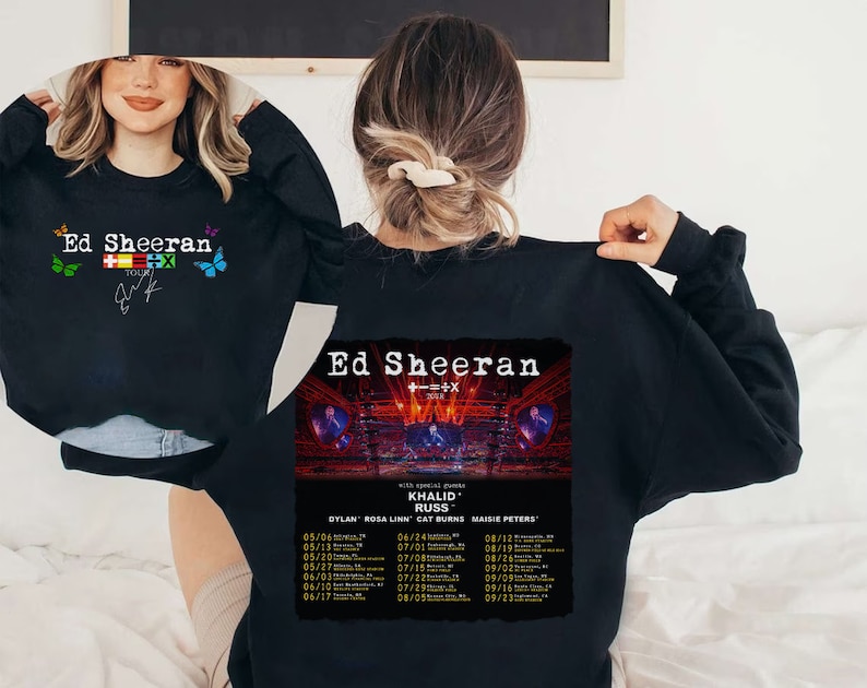 The Mathematics Tour Dates T-Shirt, Ed Sheeran Merchandise Concert, Mathematics Tour Poster Tee