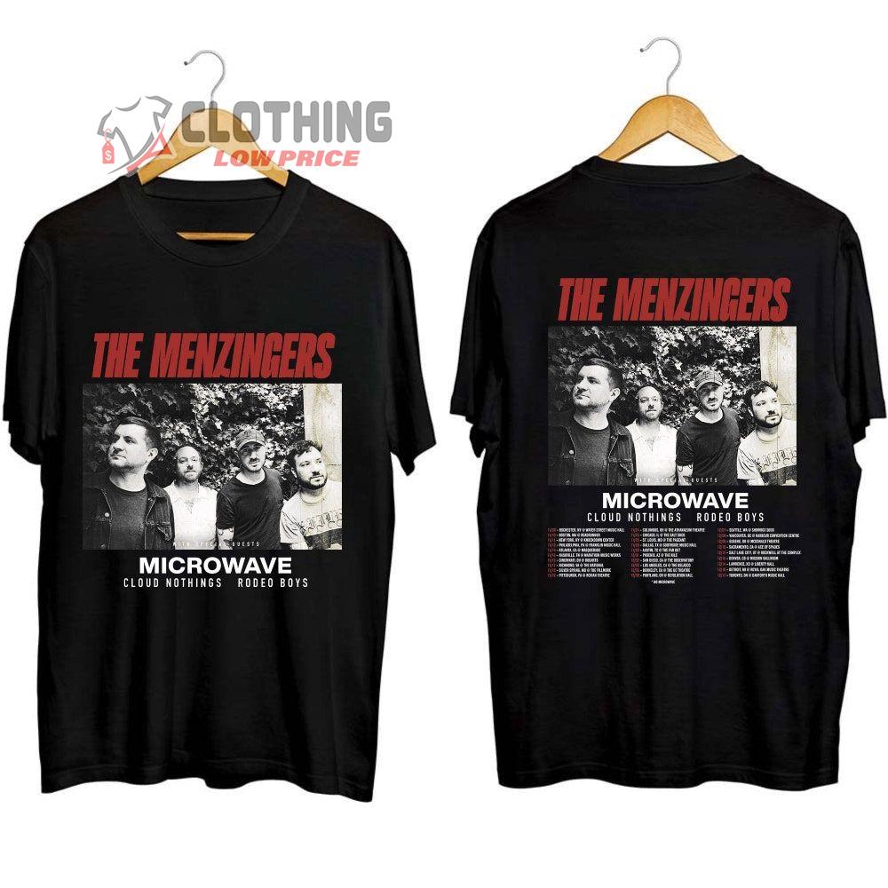 The Menzingers With Microwave - Cloud Nothings - Rodeo Boy Merch, Rodeo Boys North American Headline Tour Shirt, The Menzingers 2023 Concert T-Shirt