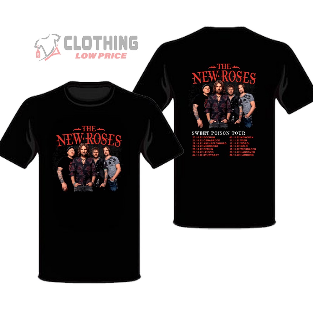 The New Roses Tour 2023 Band Poster And Tour Dates Concert T-Shirt