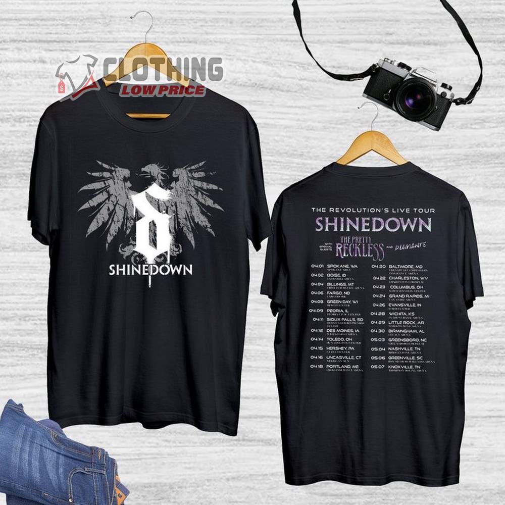 The Revolutions Live Tour Shinedown Band Shirt, Shinedown Band Shirt, Shinedown Rock Concert Merch