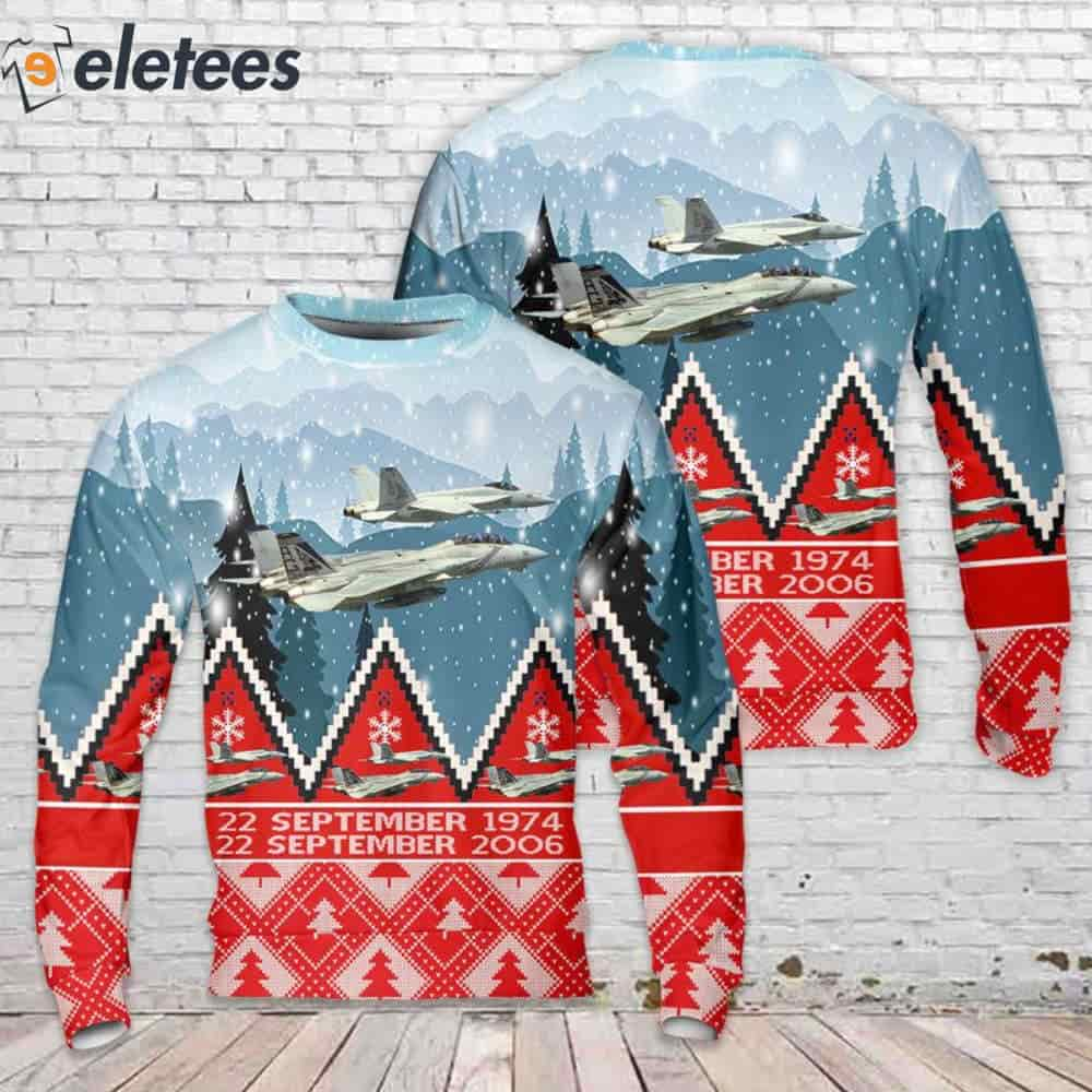 US Navy Grumman F-14 Tomcat Ugly Christmas Sweater