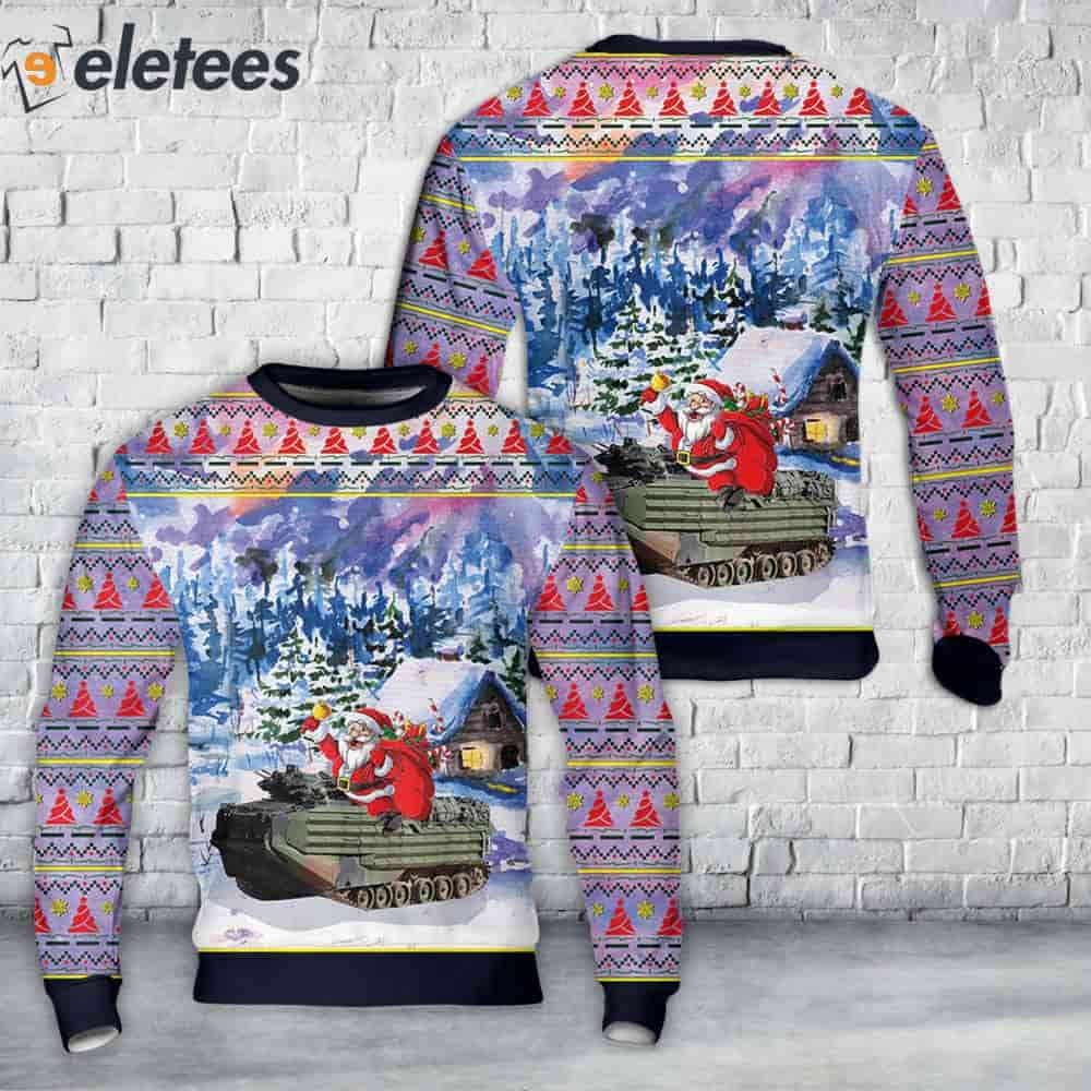 USMC AAV Santa Claus Ugly Christmas Sweater