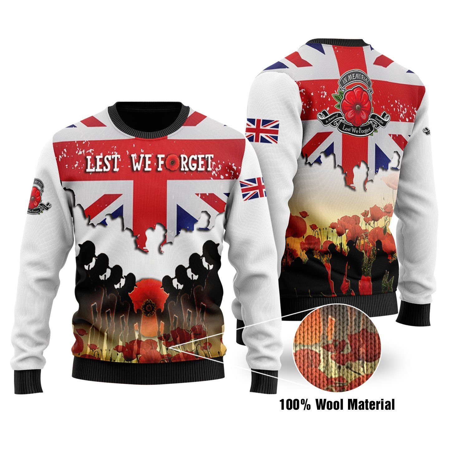 United Kingdom Veterans Ugly Christmas Sweater US1678 - Chow Down Movie Store