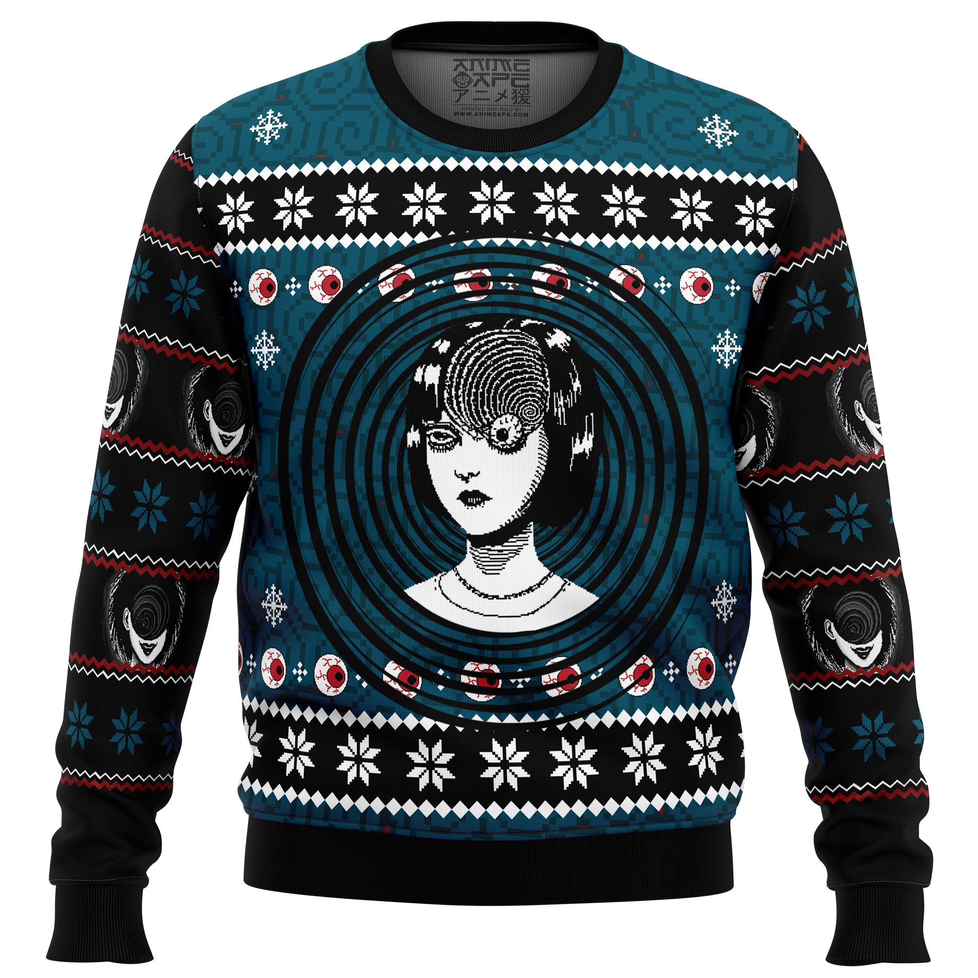 Uzumaki Junji Ito Ugly Christmas Sweater - Chow Down Movie Store