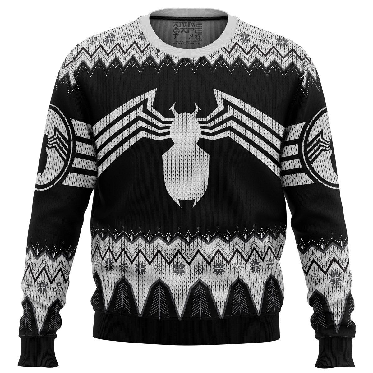 Venom Marvel Venom Symbol Ugly Christmas Sweater - Chow Down Movie Store