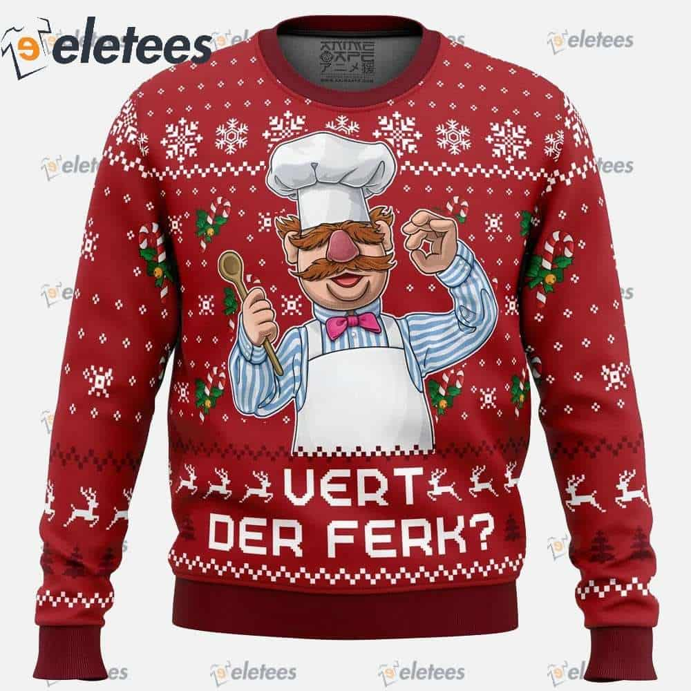 Vert Der Ferk The Muppet Show Ugly Christmas Sweater