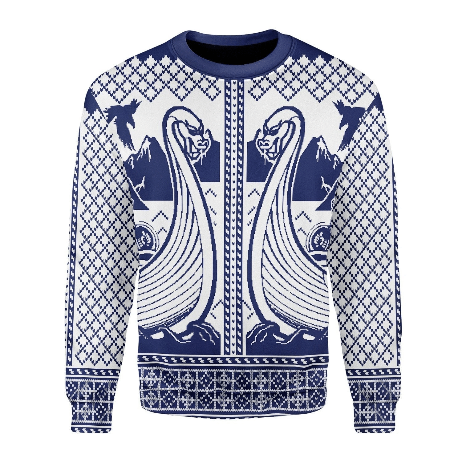 Viking Boat Ugly Christmas Sweater US3469 - Chow Down Movie Store