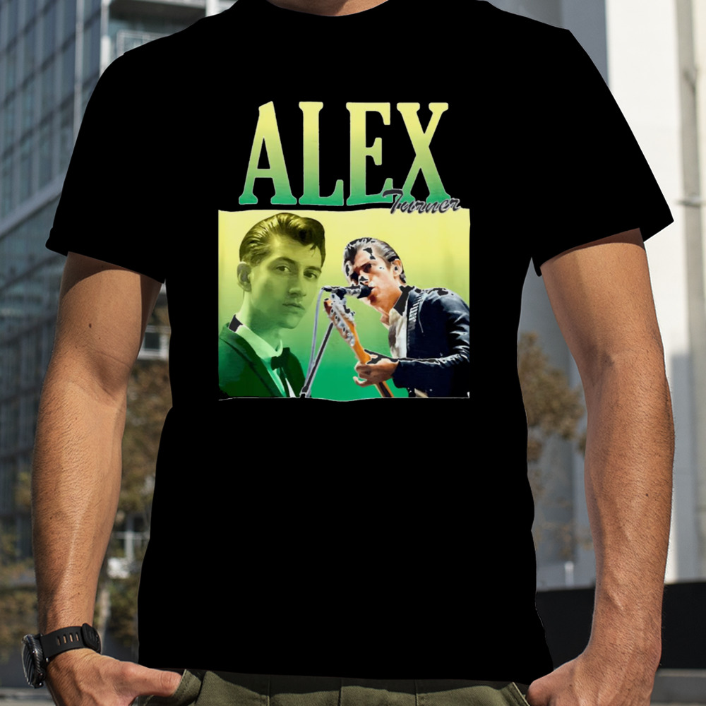 Women Light Blue Alex Monkeys Alex Turner shirt