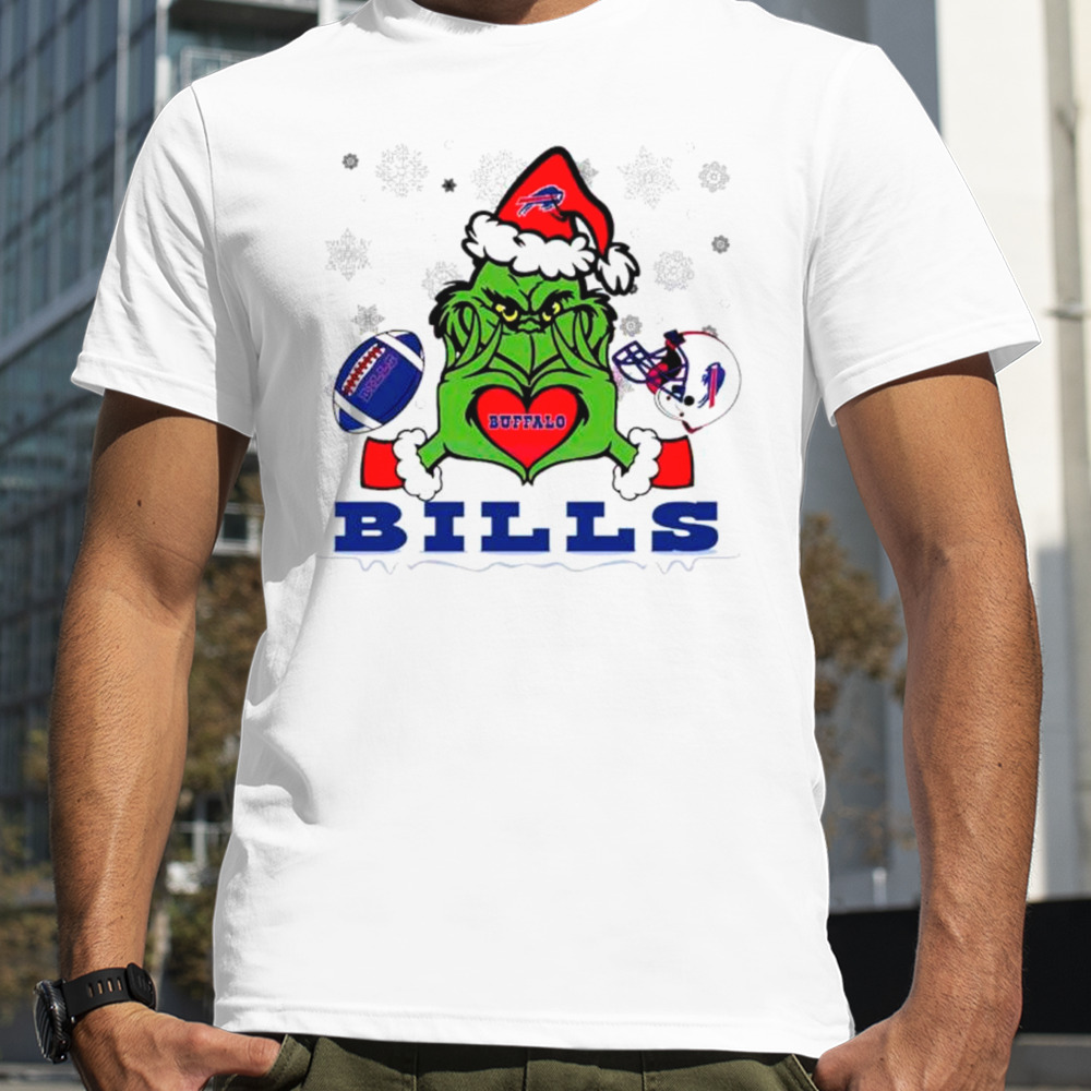 Grinch Love Buffalo Bills football helmet shirt
