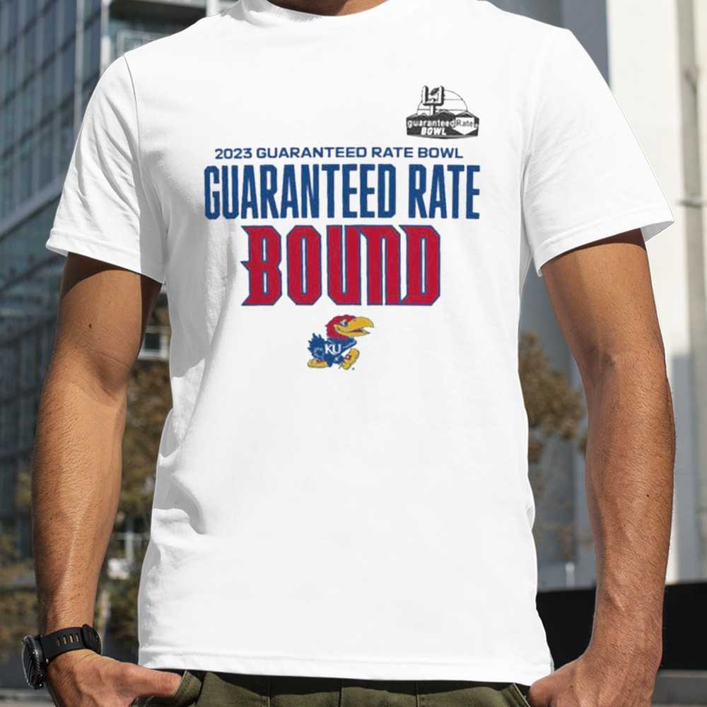 Kansas Jayhawks White 2023 Guaranteed Rate Bowl Bound Shirt