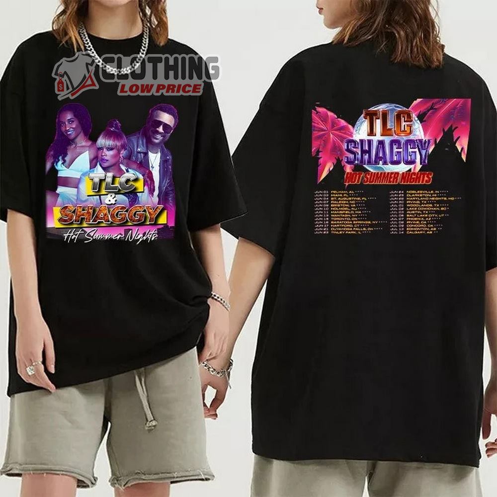 TLC And Shaggy Hot Summer Night Tour 2023 Tickets Merch, Hot Summer Nights Tour 2023 Sweatshirt, TLC And Shaggy Tour 2023 Setlist T-Shirt