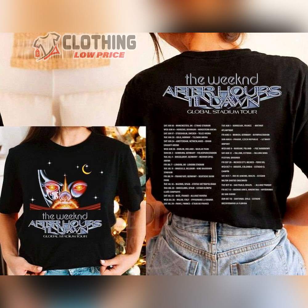 The Weeknd After Hours Til Dawn 2023 Tour Unisex Sweatshirt, Vintage After Hours Tour Concert Tshirt, The Weeknd Global Stadium Tour Merch