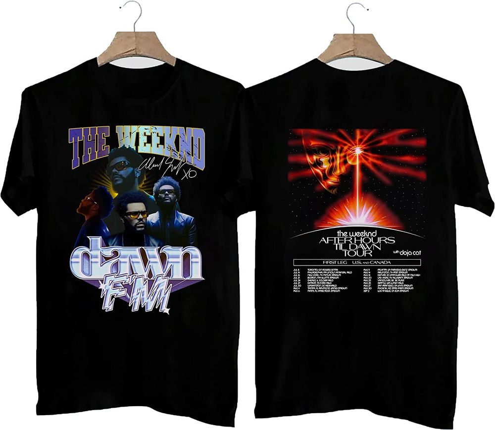 The Weeknd After Hours Til Dawn Tour Dates & Schedule First Leg in North America Both Sided T-Shirt