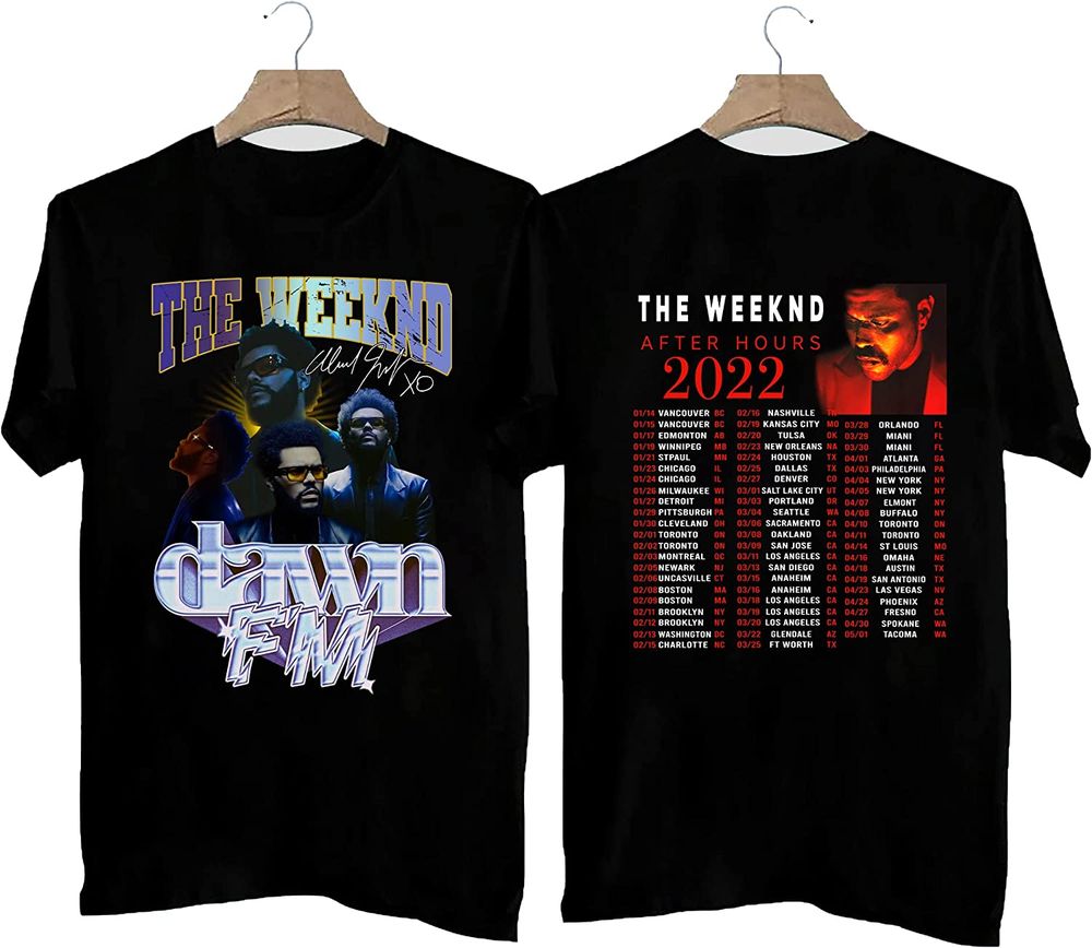 The Weeknd After Hours Til Dawn Tour Dates & Schedule Signature Stadium Tour Both Sided T-Shirt