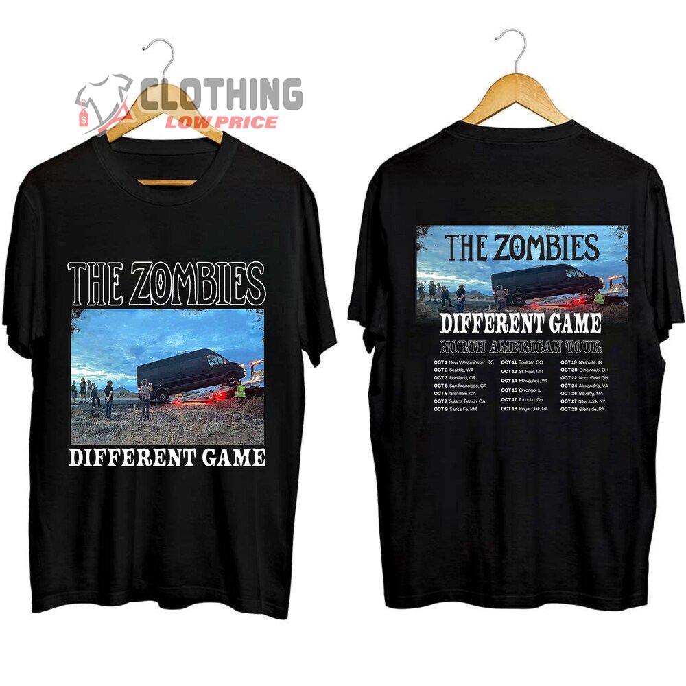 The Zombies Different Game Tour 2023 Merch, The Zombies Different Game North American Tour Setlist Shirt, The Zombies 2023 Concert T-Shirt