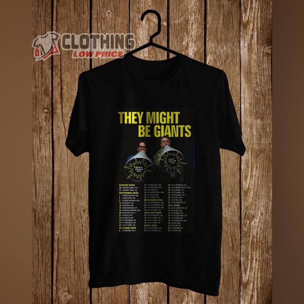 They Might Be Giants World Tour 2022-2023 Merch They Might Be Giants Tour 2023 Setlist Shirt They Might Be Giants North American Tour T-Shirt