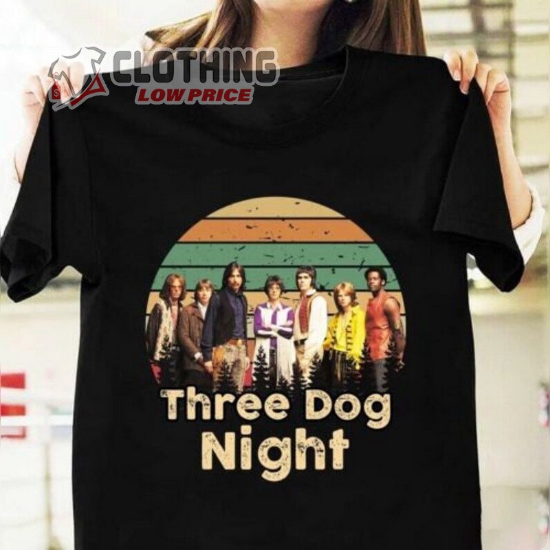 Three Dog Night Concerts 2023 Tour T- Shirt, Three Dog Night Vintage T- Shirt, Three Dog Night Concerts 2023 Schedule Merch