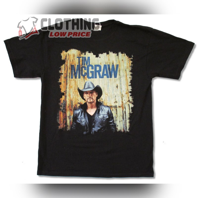 Tim Mcgraw Greatest Hits T- Shirt, Tim Mcgraw Leather Jacket Tour Black T- Shirt New Official 2012, Tim Mcgraw Tour Tickets Merch