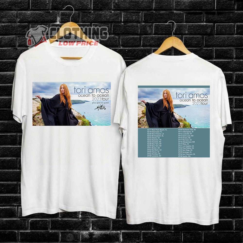 Tori Amos Ocean To Ocean 2023 Tour Dates Merch, Tori Amos Ocean To Ocean 2023 Tour Plus Special Guest T-Shirt