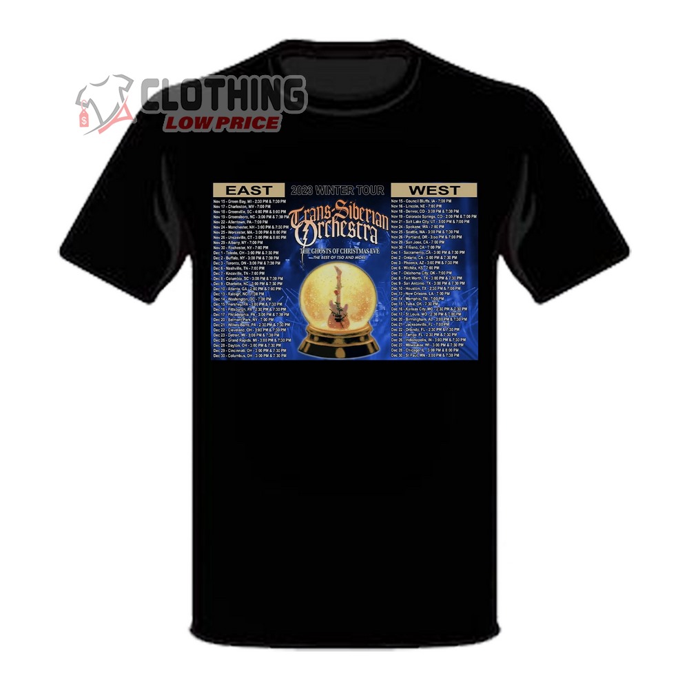 Trans-Siberian Orchestra Concert 2023 Winter Tour T-Shirt, Trans-Siberian Orchestra Tour Dates 2023 Shirt