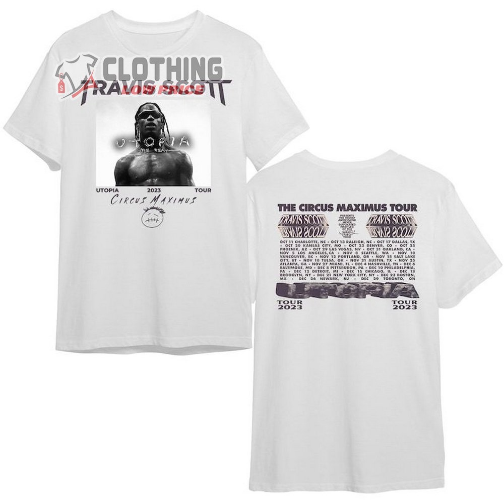 Travis Scott Utopia Album Tour 2023 Merch, Travis Scott Circus Maximus Tour 2023 T-Shirt,