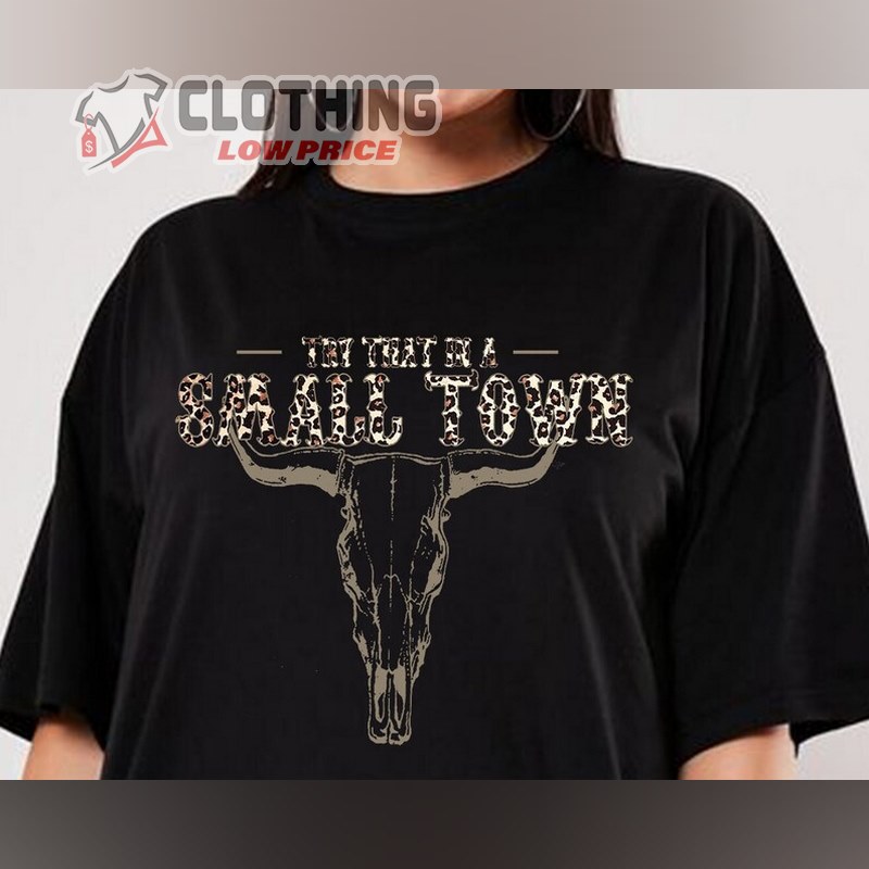 Try That In A Small Town T-Shirt, Jason Aldean Bull Head Leopard Country Music Hoodie Tee Shirts