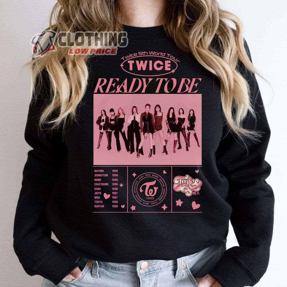 Twice Ready To Be World Tour Merch, Twice 5th World Tour Shirt, Twice Album T-Shirt